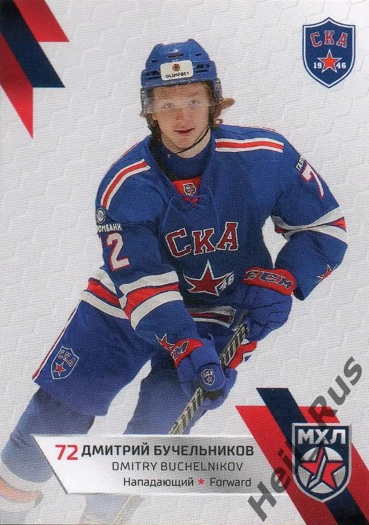 Хоккей. Карточка Дмитрий Бучельников (СКА-1946 Санкт-Петербург) КХЛ/МХЛ 2022/23