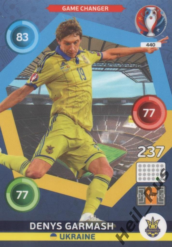 Футбол. Карточка Денис Гармаш (Украина, Динамо Киев) Euro/Евро 2016 Panini