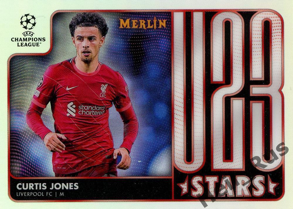 Футбол Карточка Curtis Jones/Кертис Джонс Ливерпуль Лига Чемпионов 2021-22 TOPPS