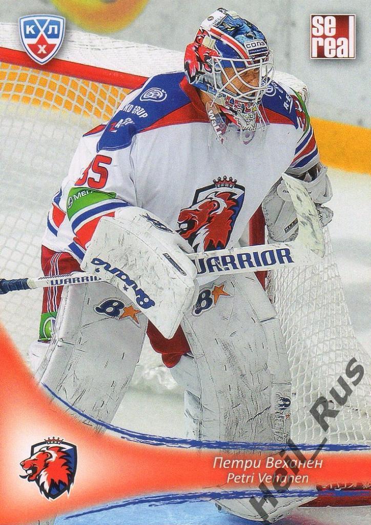 Хоккей. Карточка Петри Веханен (Lev/Лев Прага) КХЛ/KHL сезон 2013/14 SeReal