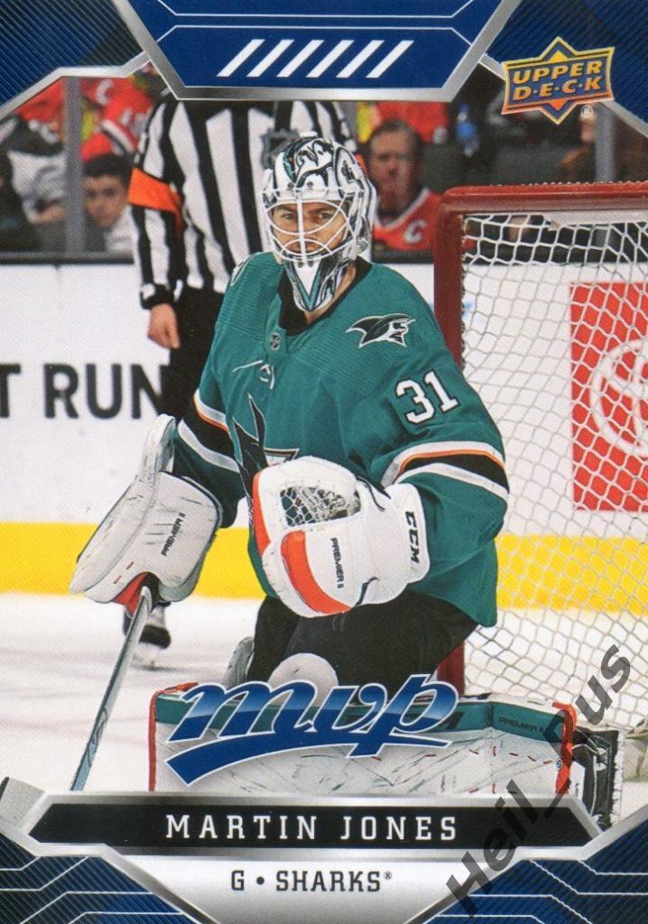 Хоккей. Карточка Martin Jones/Мартин Джонс (San Jose Sharks / Сан-Хосе) НХЛ/NHL