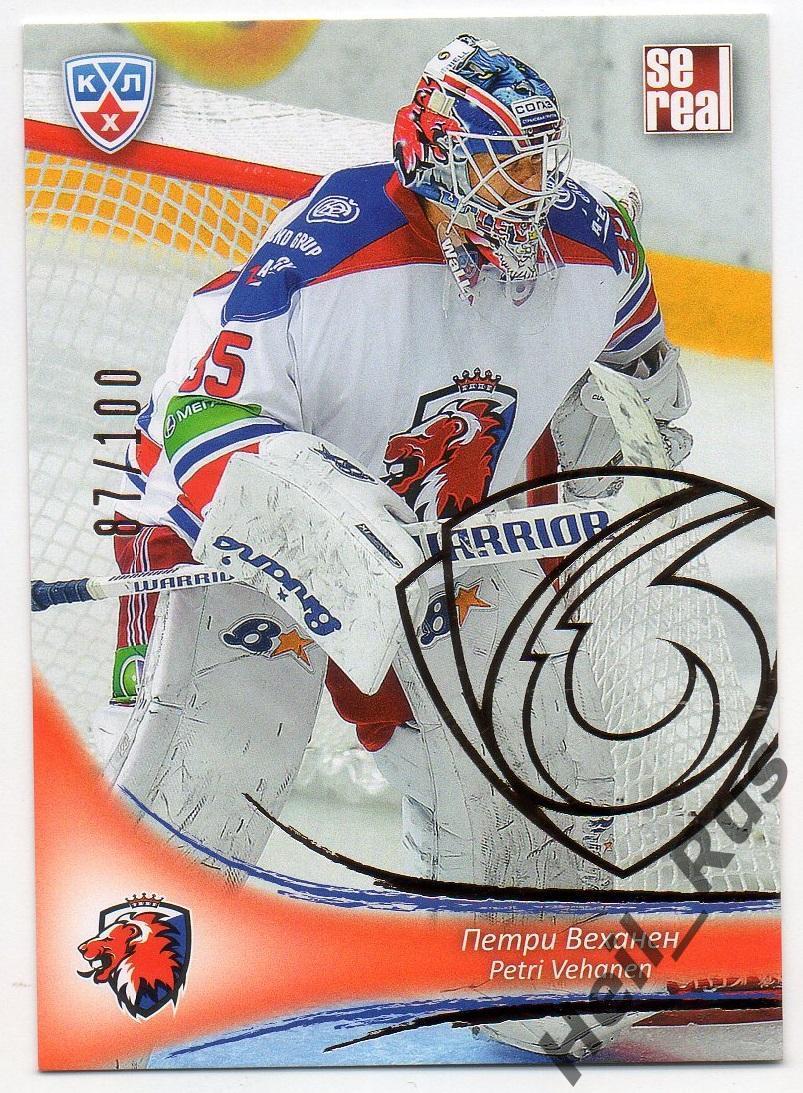 Хоккей; Карточка Петри Веханен Лев Прага/Lev Prague КХЛ/KHL сезон 2013/14 SeReal