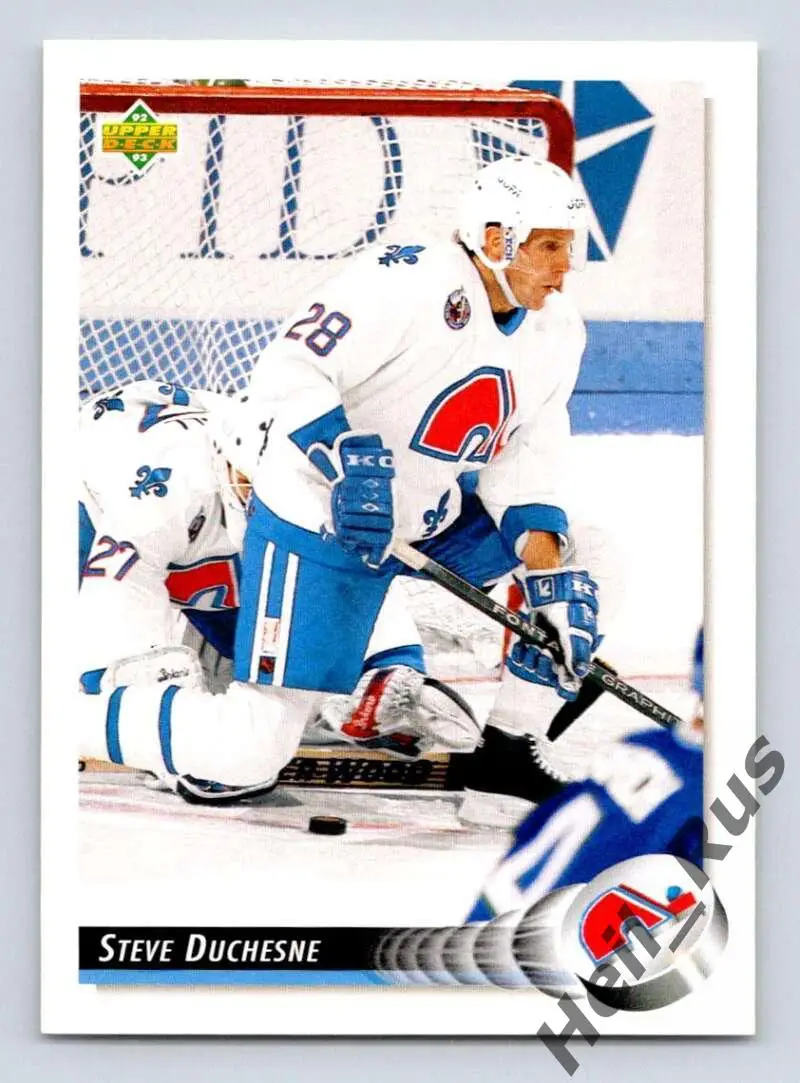 Хоккей. Карточка Steve Duchesne/Стив Дюшен (Quebec Nordiques/Квебек) НХЛ/NHL