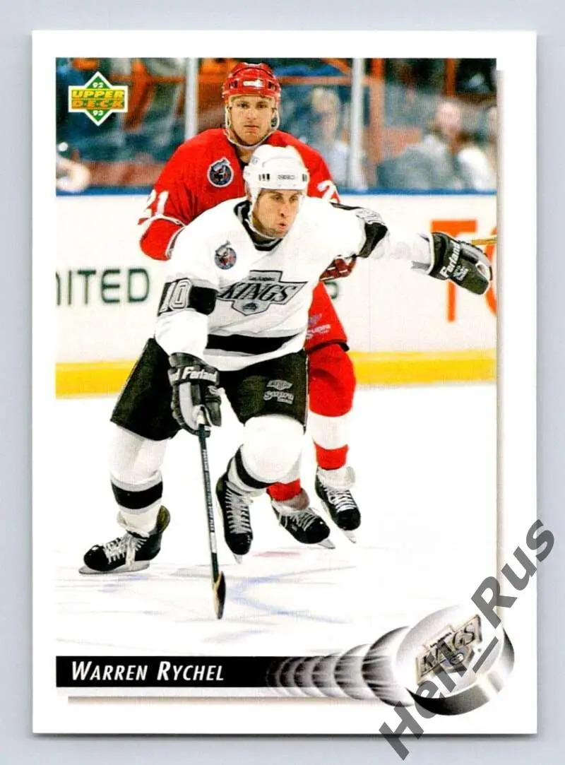 Хоккей. Карточка Warren Rychel/Уоррен Райкел (Los Angeles Kings / Кингз) НХЛ/NHL