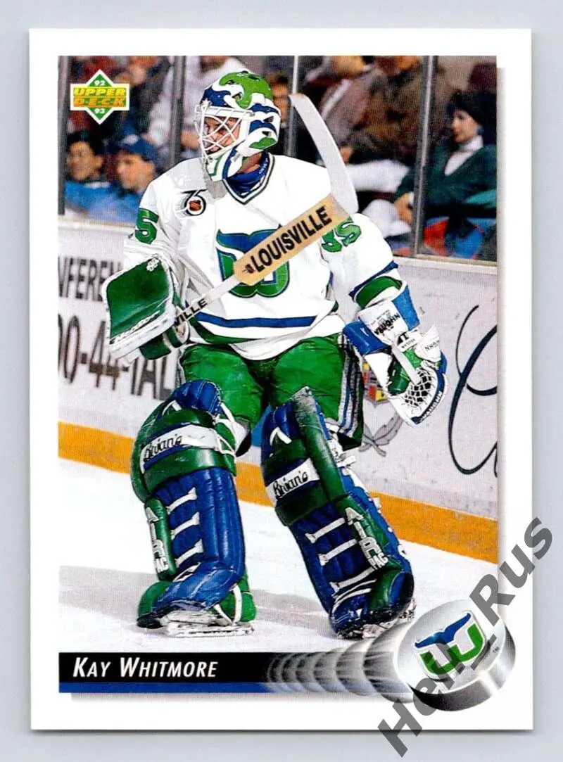 Хоккей. Карточка Kay Whitmore/Кэй Уайтмур (Hartford Whalers/Хартфорд) НХЛ/NHL