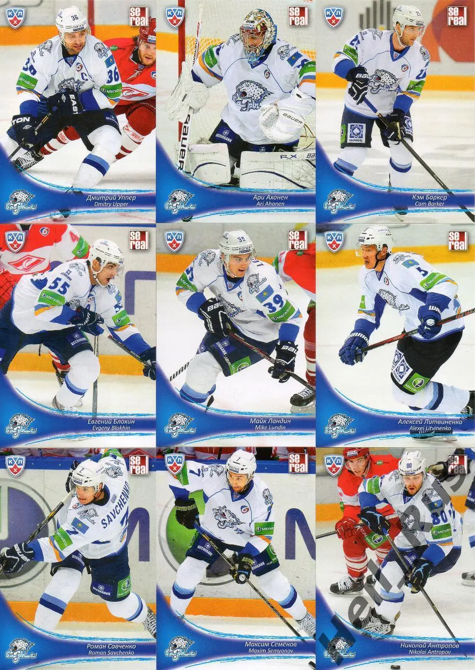 Хоккей. Барыс Астана 18 карточек КХЛ/KHL сезон 2013/14 SeReal (Боченски, Доус +)
