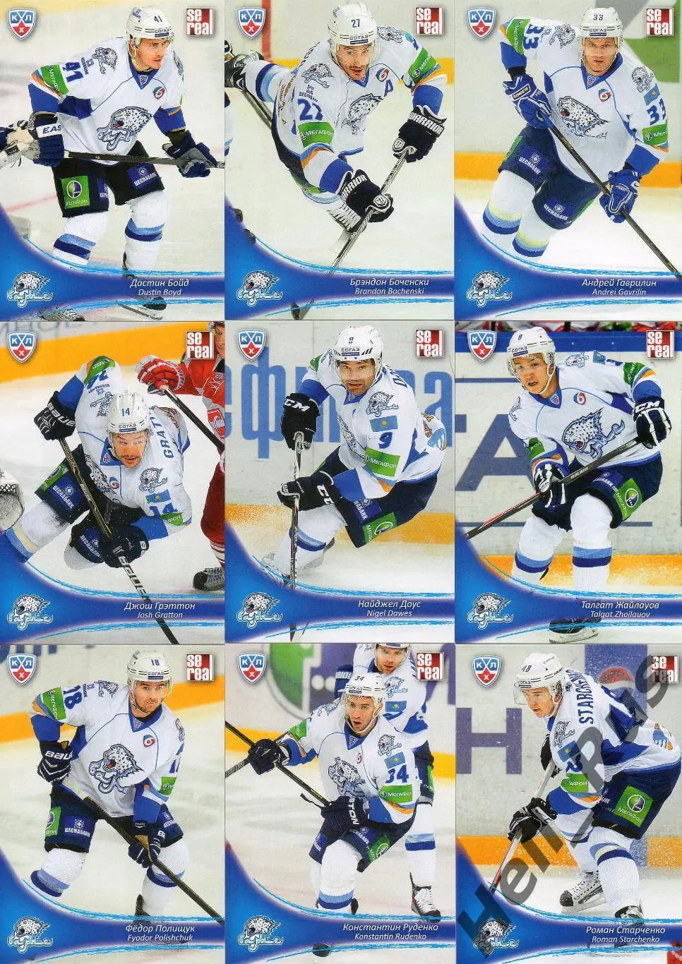 Хоккей. Барыс Астана 18 карточек КХЛ/KHL сезон 2013/14 SeReal (Боченски, Доус +) 2