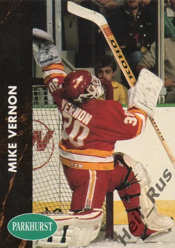 Хоккей Карточка Mike Vernon/Майк Вернон (Calgary Flames/Калгари Флэймз), НХЛ/NHL