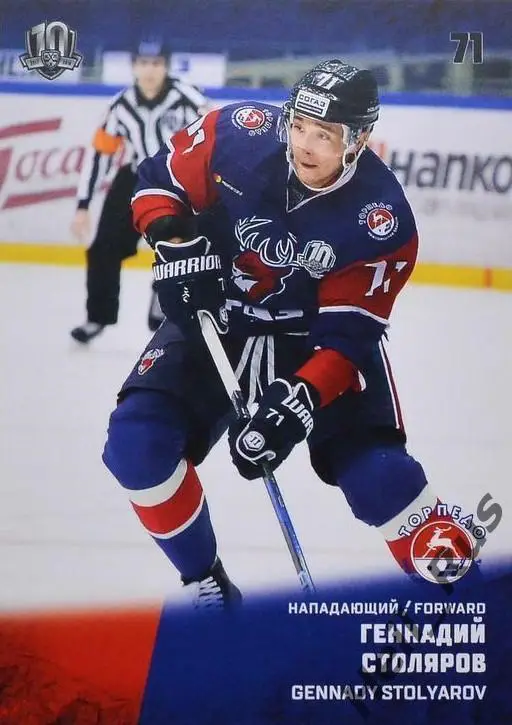 Карточка Геннадий Столяров Торпедо Нижний Новгород КХЛ/KHL сезон 2017/18 SeReal