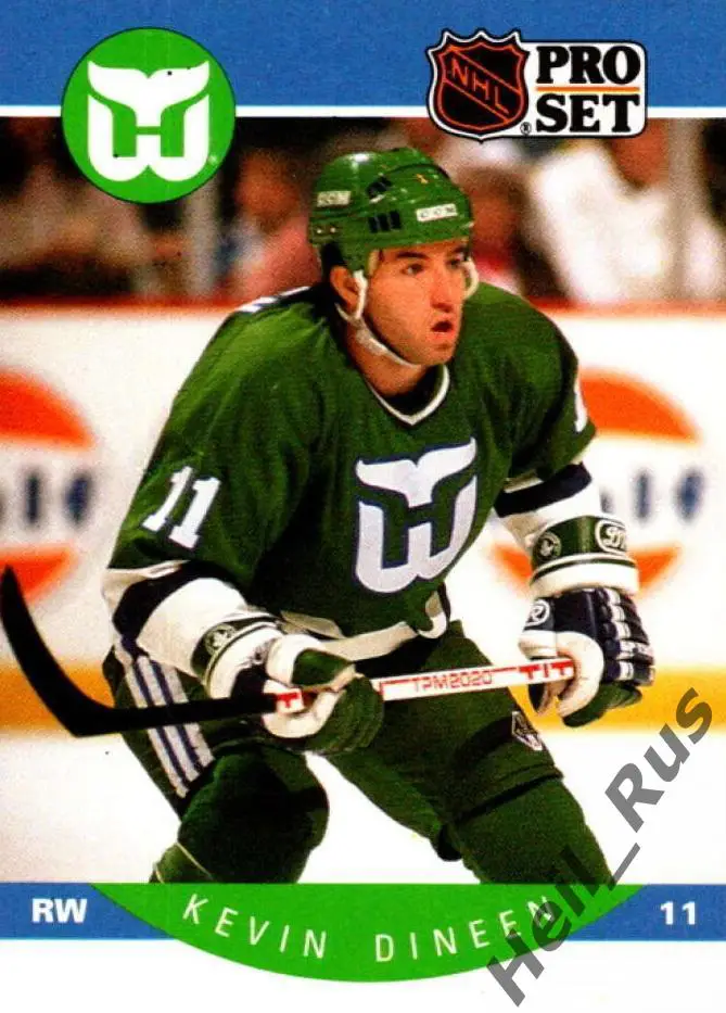 Хоккей. Карточка Kevin Dineen/Кевин Дайнин (Hartford Whalers / Хартфорд) НХЛ/NHL