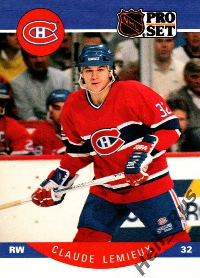 Хоккей; Карточка Claude Lemieux/Клод Лемье (Montreal Canadiens/Монреаль) НХЛ/NHL