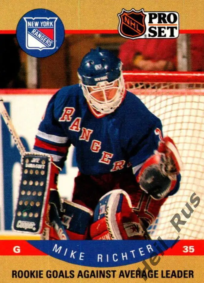Карточка Mike Richter/Майк Рихтер (New York Rangers/Нью-Йорк Рейнджерс) НХЛ/NHL
