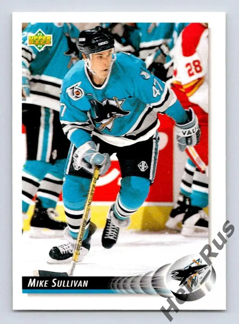 Хоккей. Карточка Mike Sullivan/Майк Салливан (San Jose Sharks/Сан-Хосе) НХЛ/NHL