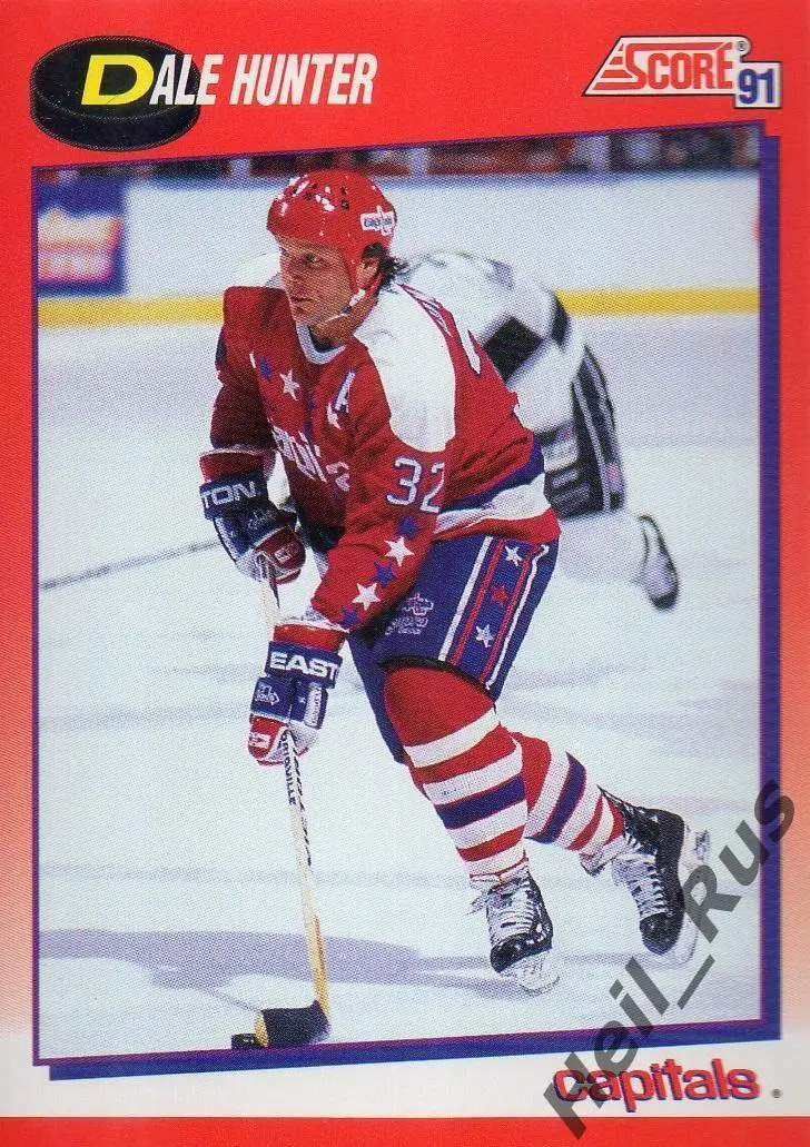 Хоккей; Карточка Dale Hunter / Дэйл Хантер Washington Capitals/Вашингтон НХЛ/NHL