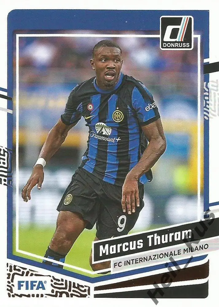 Футбол. Карточка Marcus Thuram/Маркус Тюрам Интер, Боруссия Менхенгладбах Panini