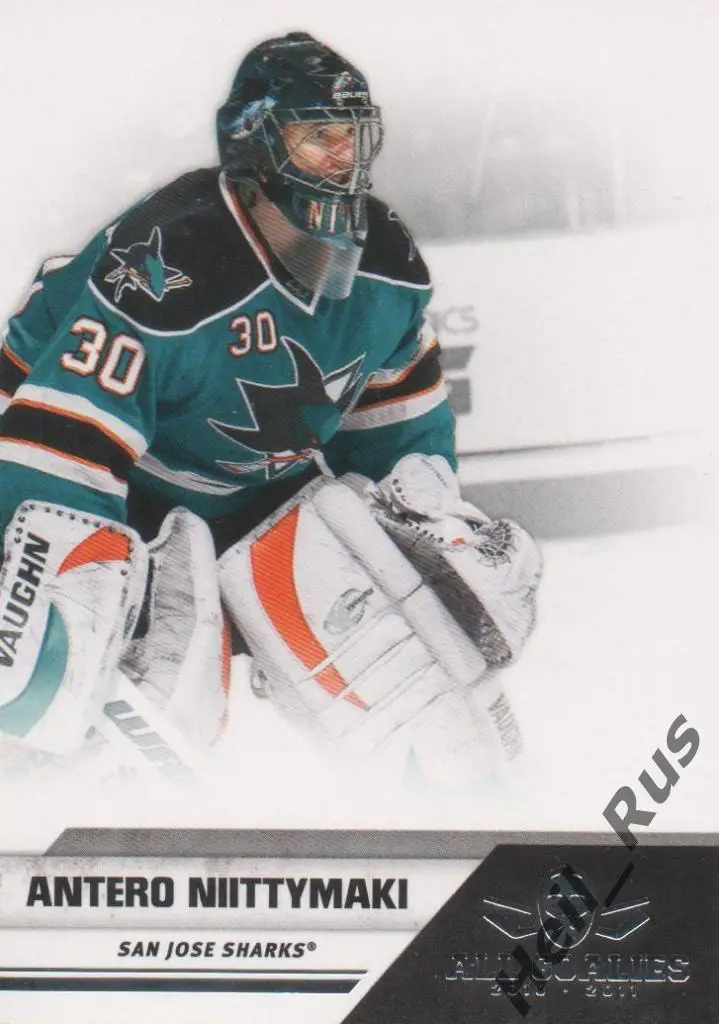 Карточка Antero Niittymaki/Антеро Нийттюмяки (San Jose Sharks/Сан-Хосе) НХЛ/NHL