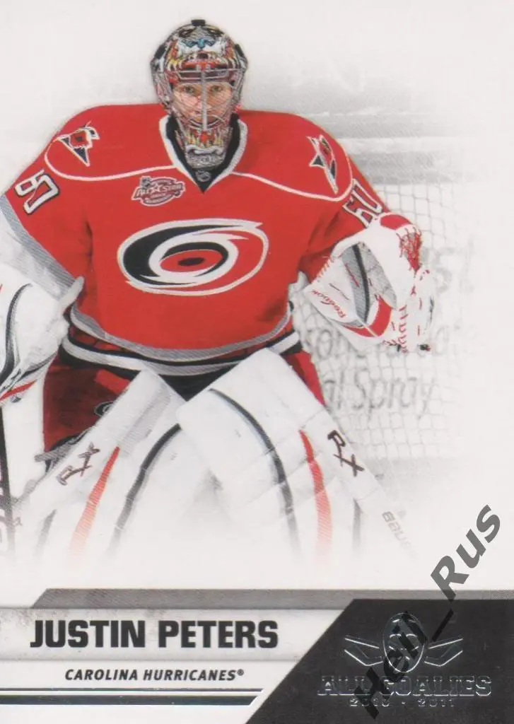 Карточка Джастин Питерс (Carolina Hurricanes/Каролина, Динамо Рига) НХЛ/NHL, КХЛ