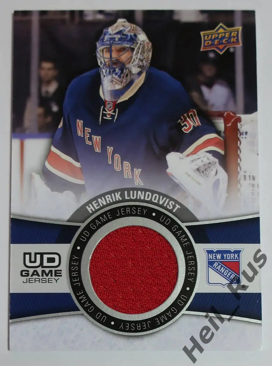 Карточка Lundqvist/Хенрик Лундквист New York Rangers/Нью-Йорк Рейнджерс, NHL/НХЛ