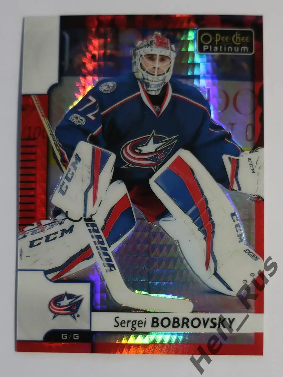 Карточка Сергей Бобровский (Коламбус, Металлург Новокузнецк, СКА) НХЛ/NHL, КХЛ