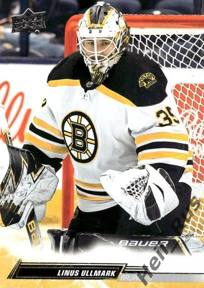 Хоккей Карточка Linus Ullmark/Линус Улльмарк Boston Bruins/Бостон Брюинз NHL/НХЛ