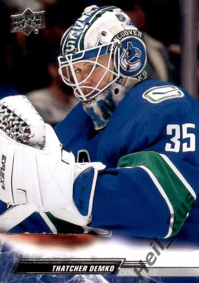 Хоккей Карточка Thatcher Demko/Тэтчер Демко (Vancouver Canucks/Ванкувер) НХЛ/NHL