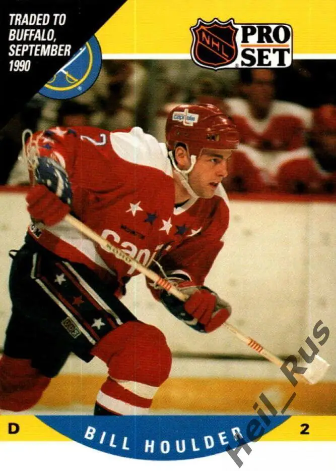 Хоккей. Карточка Билл Холдер Washington Capitals, Buffalo Sabres/Баффало НХЛ/NHL