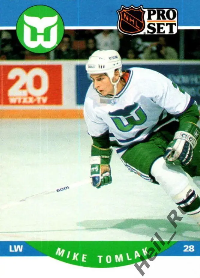 Хоккей. Карточка Mike Tomlak/Майк Томлак (Hartford Whalers/Хартфорд) НХЛ/NHL