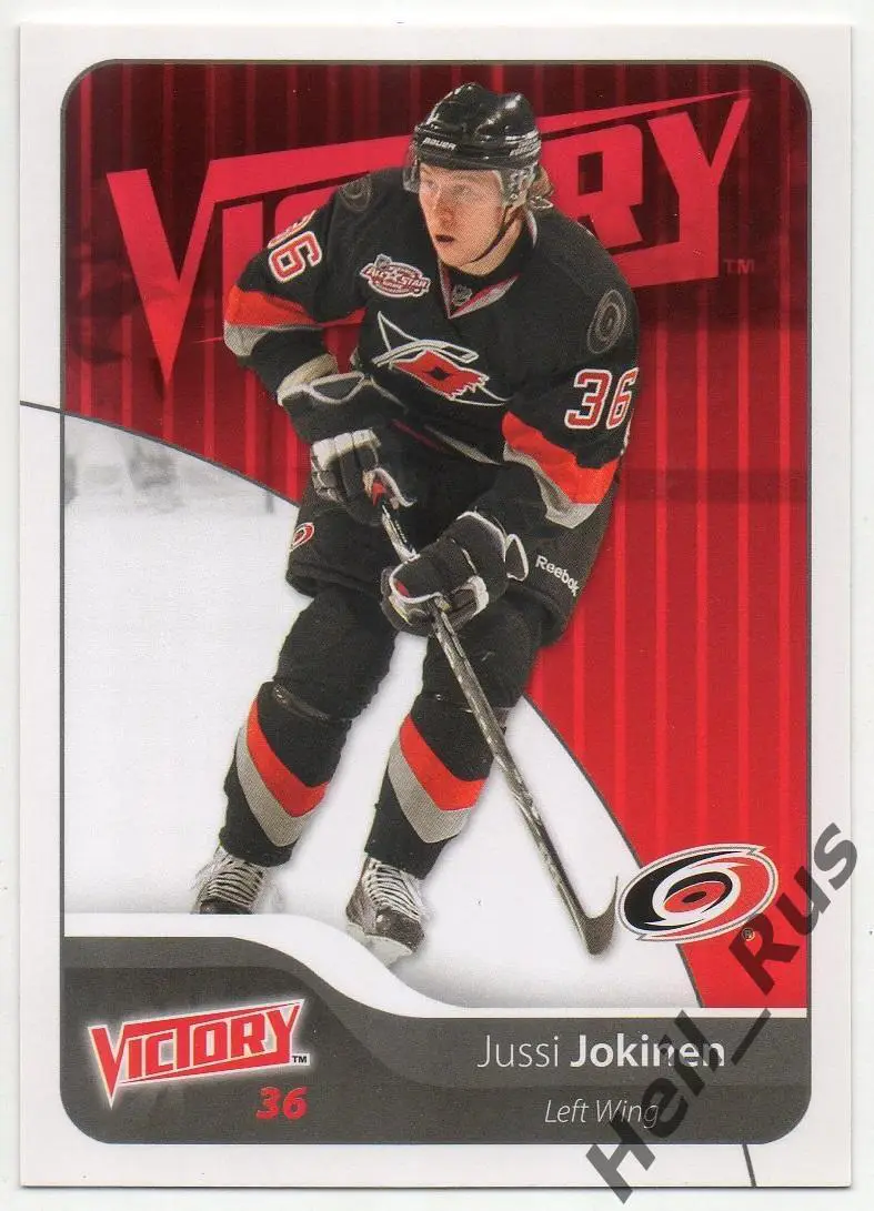 Хоккей; Карточка Jussi Jokinen/Юсси Йокинен Carolina Hurricanes/Каролина НХЛ/NHL