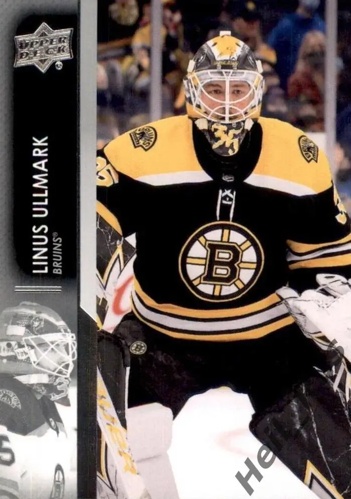 Хоккей Карточка Linus Ullmark/Линус Улльмарк Boston Bruins/Бостон Брюинз NHL/НХЛ