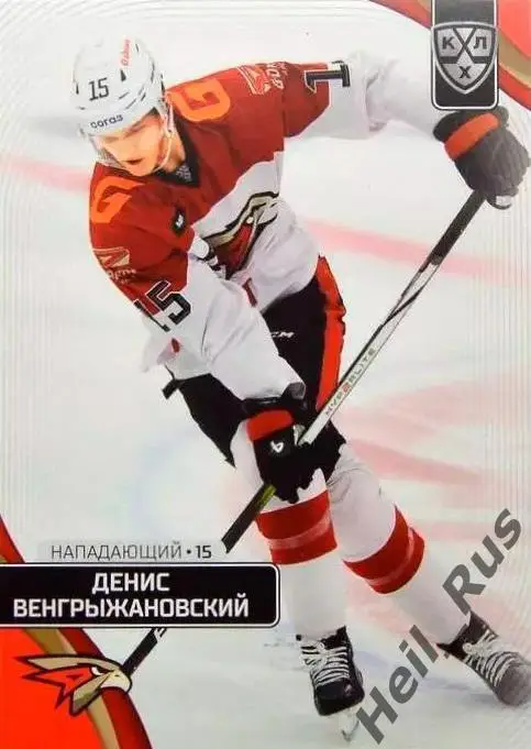 Хоккей Карточка Денис Венгрыжановский Авангард Омск КХЛ/KHL сезон 2023/24 SeReal