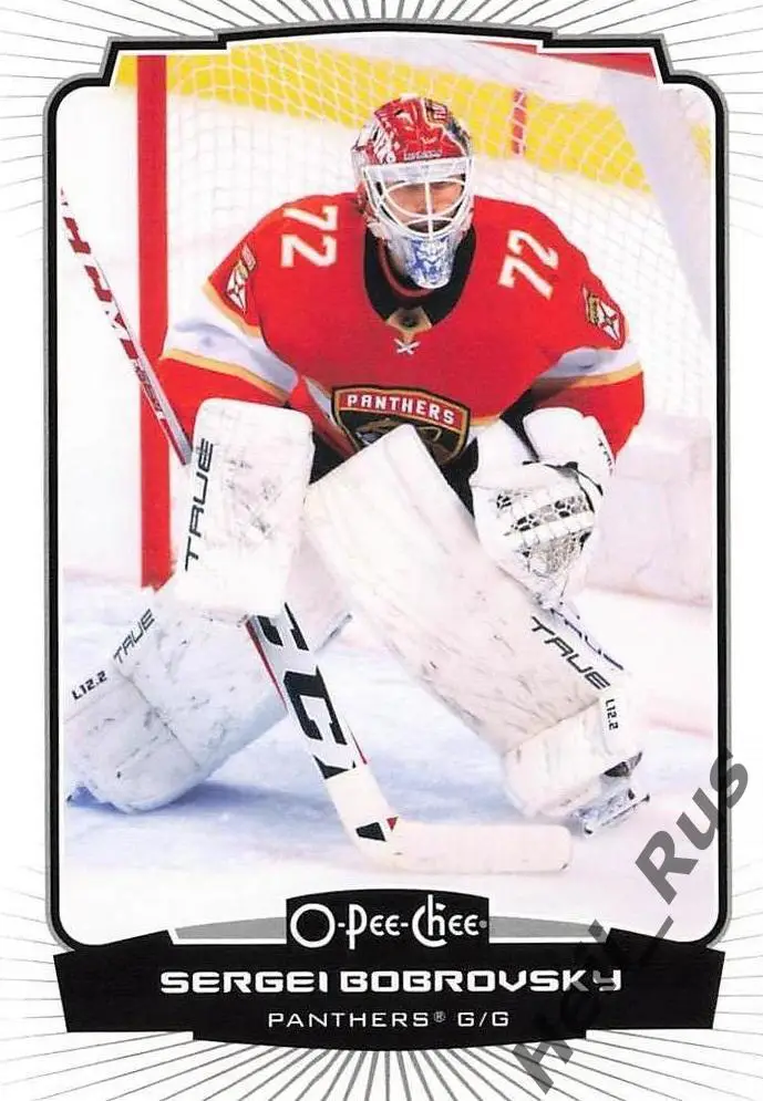 Карточка Сергей Бобровский (Florida Panthers, СКА/Металлург Новокузнецк) НХЛ КХЛ