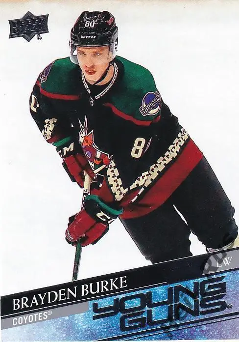 Хоккей. Карточка Brayden Burke/Брэйден Берк (Arizona Coyotes/Аризона) НХЛ/NHL