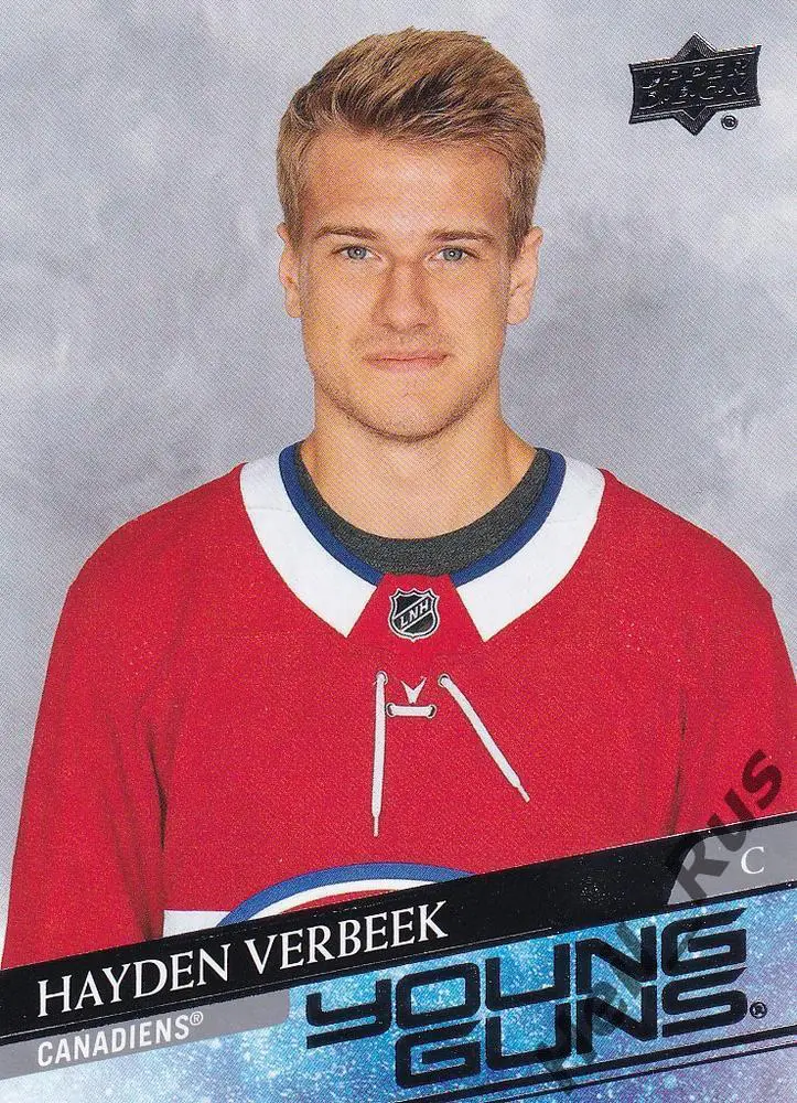 Хоккей Карточка Hayden Verbeek/Хэйден Вербик Montreal Canadiens/Монреаль НХЛ/NHL