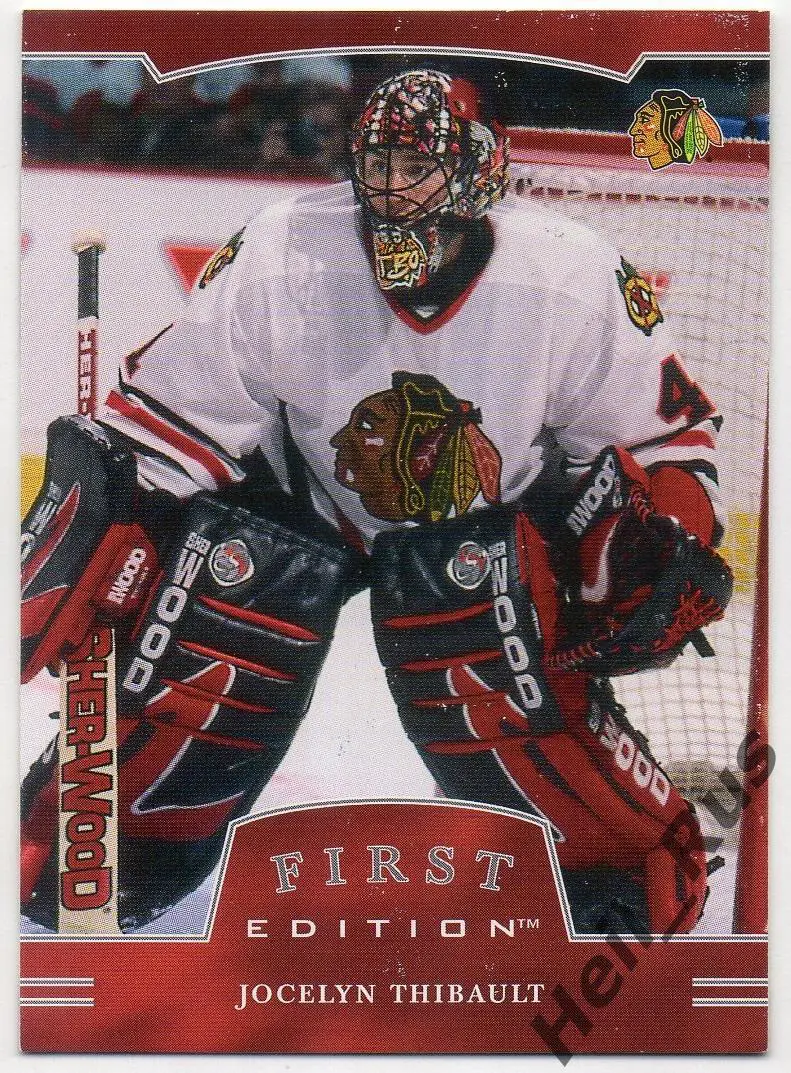 Хоккей Карточка Jocelyn Thibault/Жослен Тибо (Chicago Blackhawks/Чикаго) NHL/НХЛ
