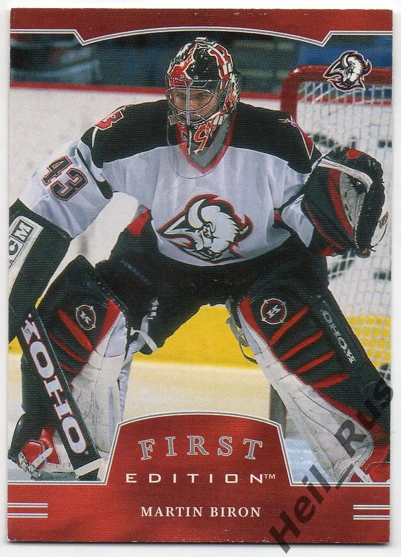 Хоккей Карточка Martin Biron/Мартин Бирон Buffalo Sabres/Баффало Сейбрз НХЛ/NHL