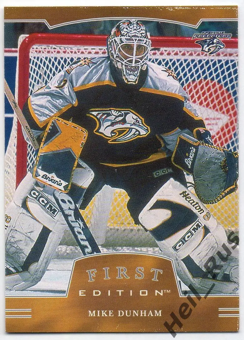 Хоккей. Карточка Mike Dunham / Майк Данхем (Nashville Predators/Нэшвилл) НХЛ/NHL