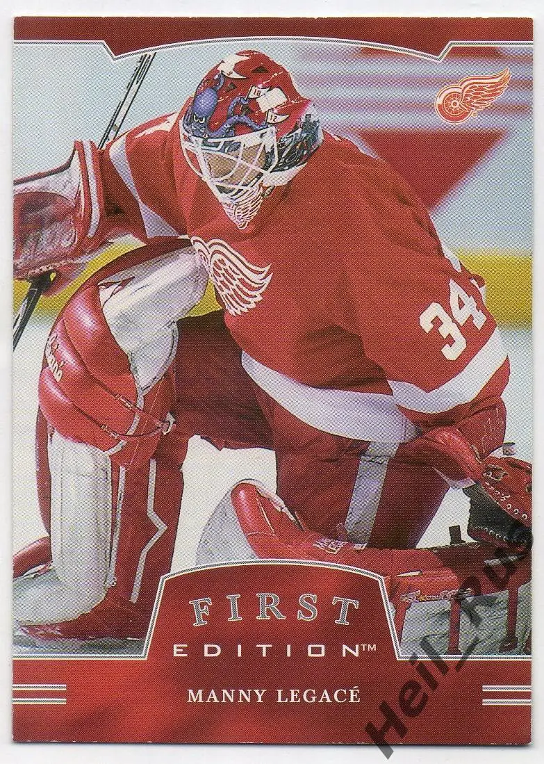 Хоккей. Карточка Manny Legace/Мэнни Легаси (Detroit Red Wings/Детройт) НХЛ/NHL