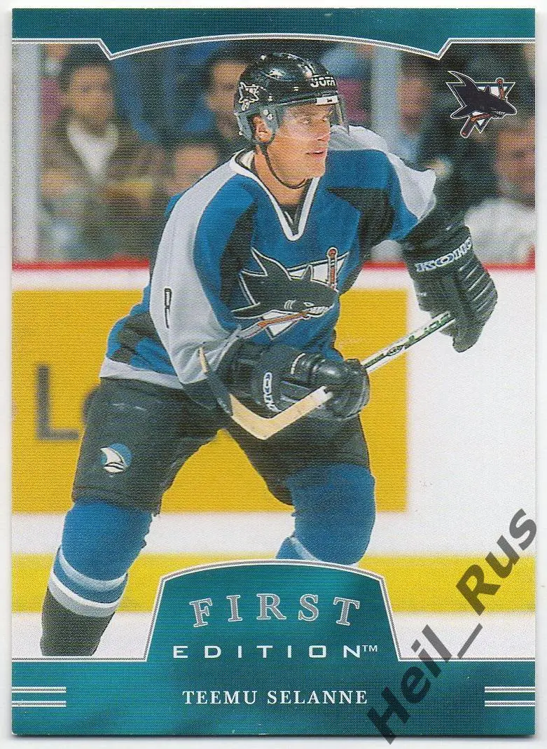 Хоккей. Карточка Teemu Selanne/Теему Селянне (San Jose Sharks/Сан-Хосе) НХЛ/NHL