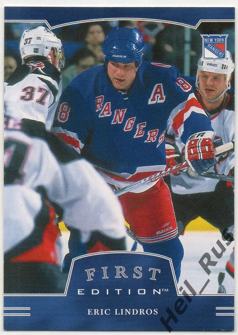 Карточка Eric Lindros/Эрик Линдрос (New York Rangers/Нью-Йорк Рейнджерс) NHL/НХЛ
