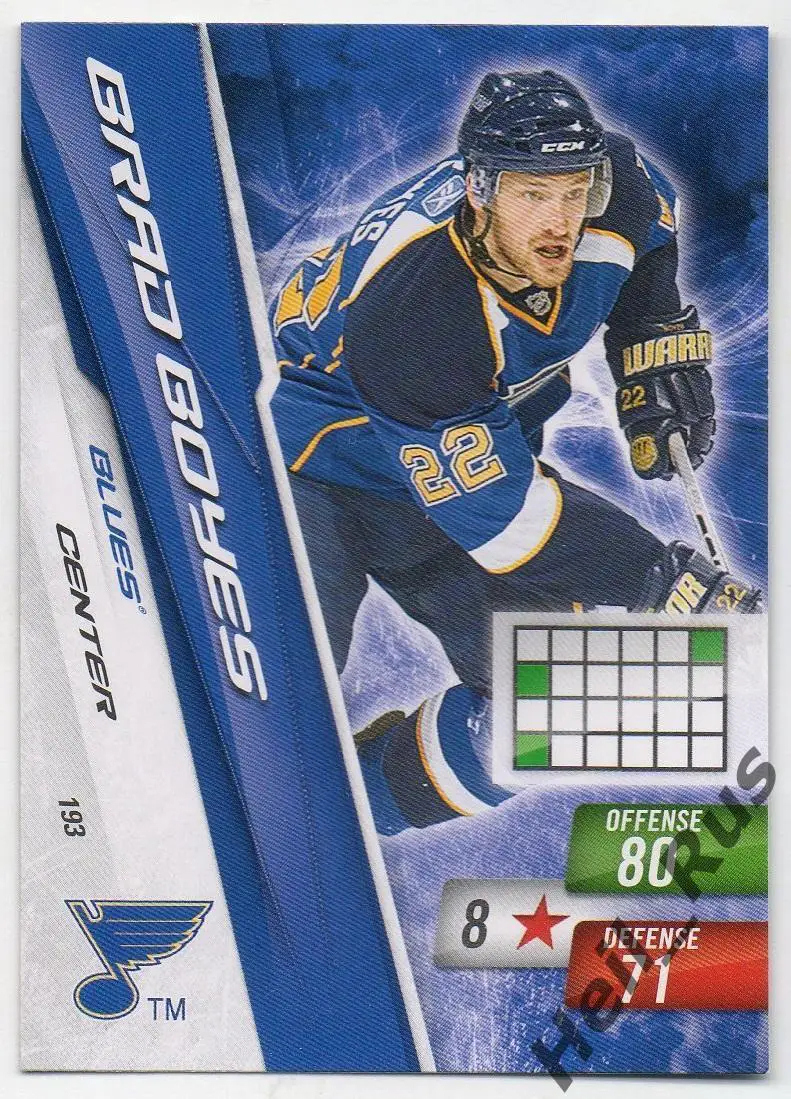 Хоккей. Карточка Brad Boyes/Брэд Бойс (St. Louis Blues/Сент-Луис Блюз) НХЛ/NHL