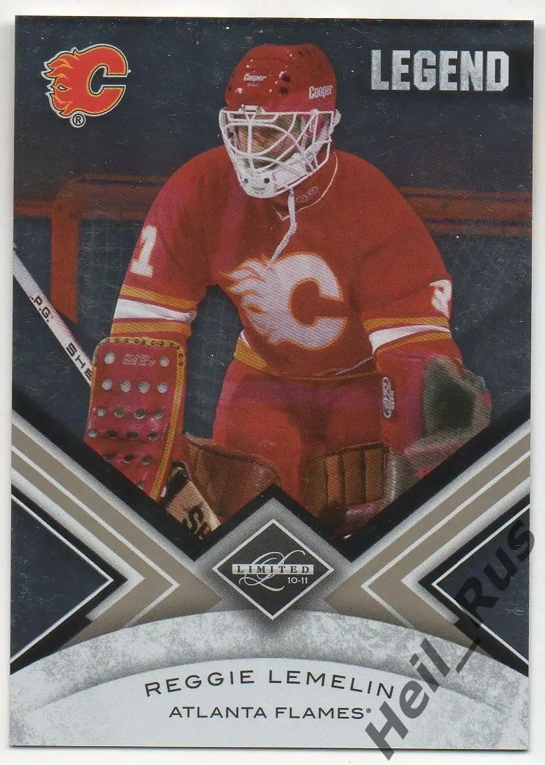 Карточка Reggie Lemelin/Режан Лемелин (Calgary Flames / Калгари Флэймз) НХЛ/NHL