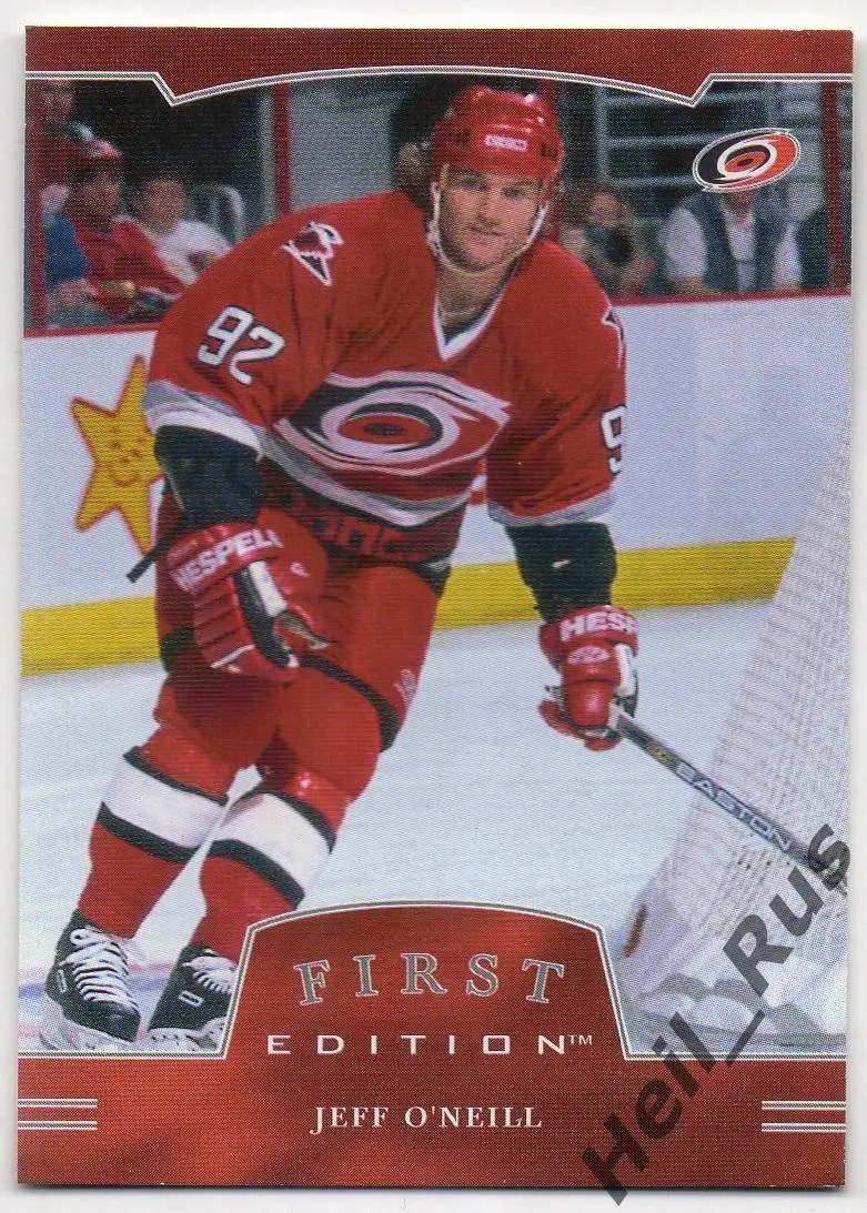 Хоккей. Карточка Jeff O'Neill/Джефф О'Нилл Carolina Hurricanes/Каролина NHL/НХЛ