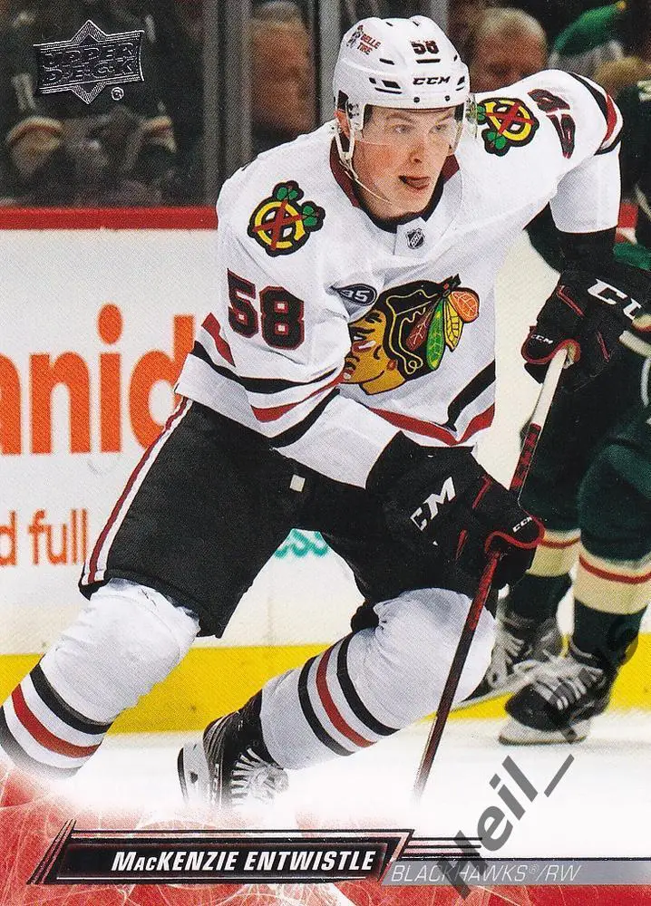 Карточка MacKenzie Entwistle/Маккензи Энтвистл Chicago Blackhawks/Чикаго НХЛ/NHL