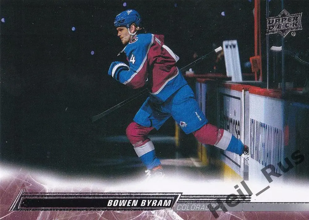 Хоккей; Карточка Bowen Byram/Боуэн Байрам (Colorado Avalanche/Колорадо) НХЛ/NHL