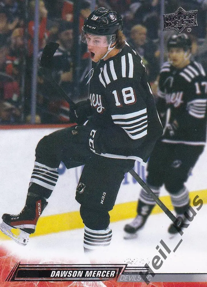 Карточка Dawson Mercer/Доусон Мерсер New Jersey Devils/Нью-Джерси Девилз НХЛ/NHL