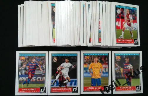 Футбол. Карточки. Полный базовый сет PANINI Donruss Soccer 2015, 100 карт