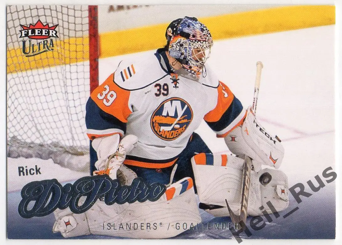 Хоккей; Карточка Rick DiPietro/Рик Дипьетро New York Islanders/Айлендерс НХЛ/NHL