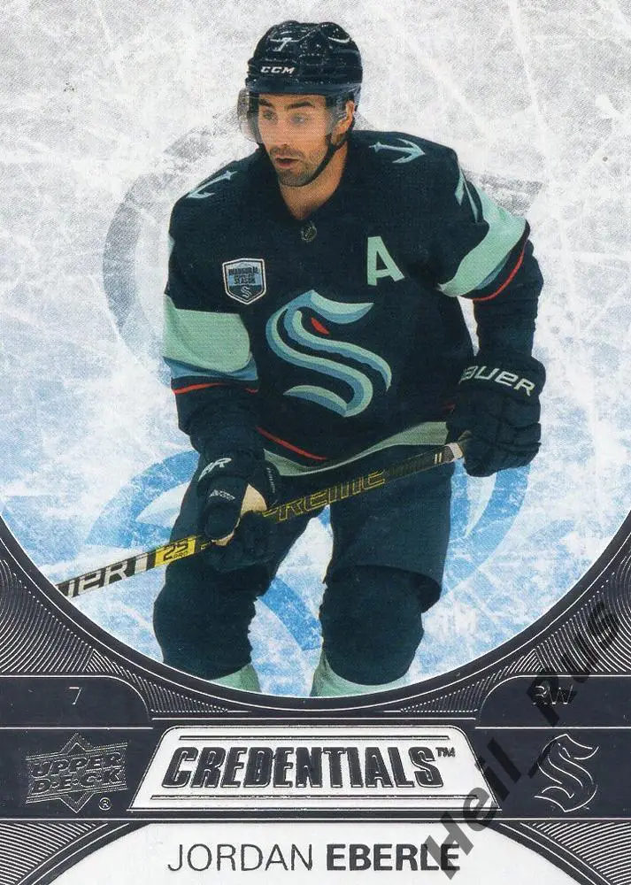 Хоккей Карточка Jordan Eberle/Джордан Эберле Seattle Kraken/Сиэтл Кракен NHL/НХЛ
