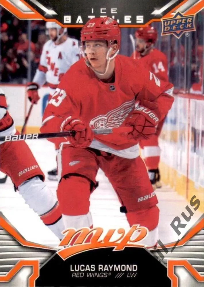 Хоккей; Карточка Lucas Raymond/Лукас Рэймонд (Detroit Red Wings/Детройт) НХЛ/NHL