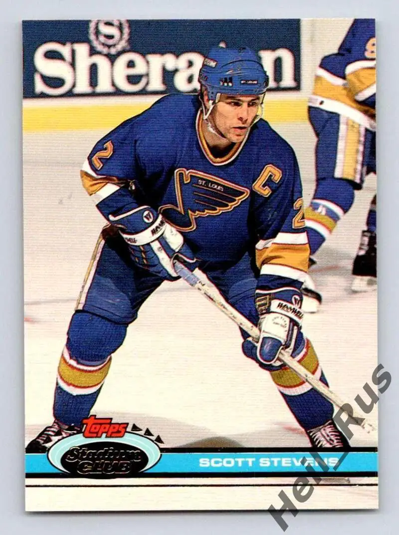 Хоккей; Карточка Scott Stevens/Скотт Стивенс (St. Louis Blues/Сент-Луис) НХЛ/NHL